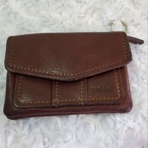 Fossil leather mini wallet